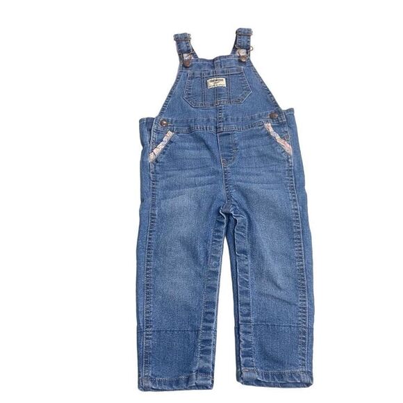OSHKOSH B’GOSH Girl’s Overalls 18 Months Blue - Picture 1 of 12